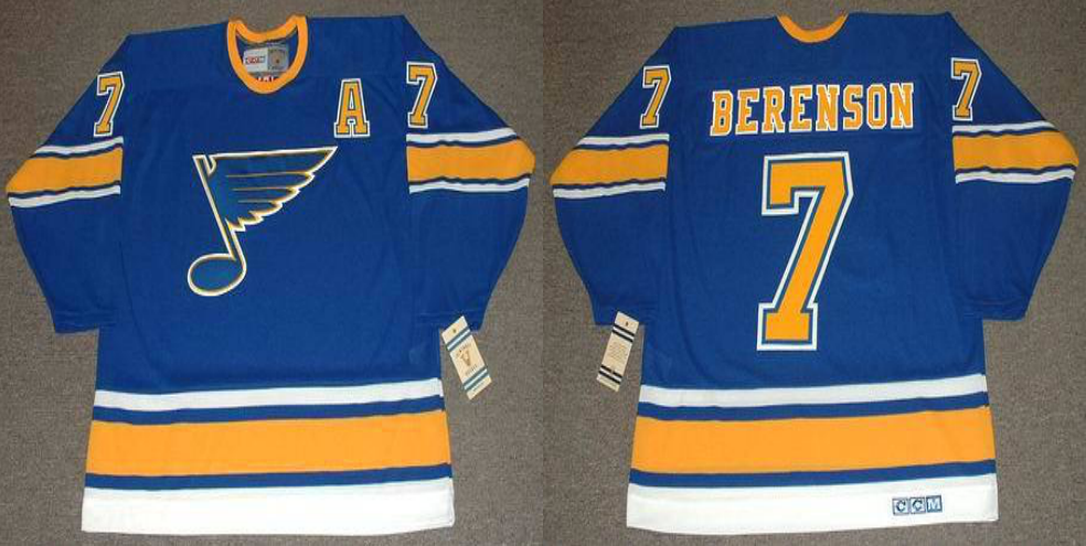 2019 Men St.Louis Blues 7 Berenson blue CCM NHL jerseys